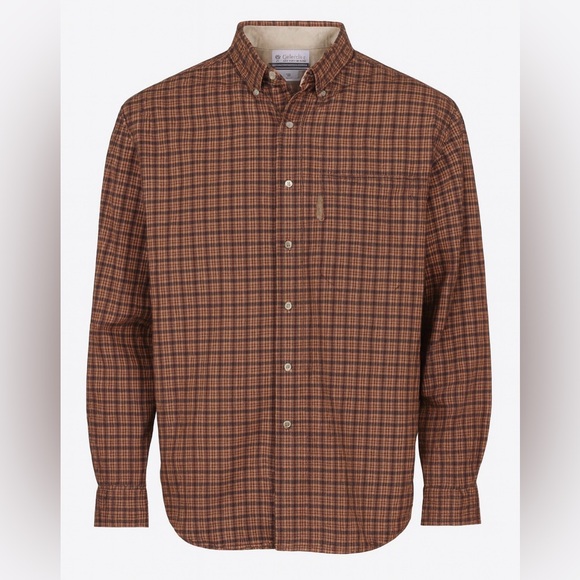 Columbia Sportswear Company Other - Columbia Long Sleeve Button Down Shirt Men’s Sz Med Orange/Brown